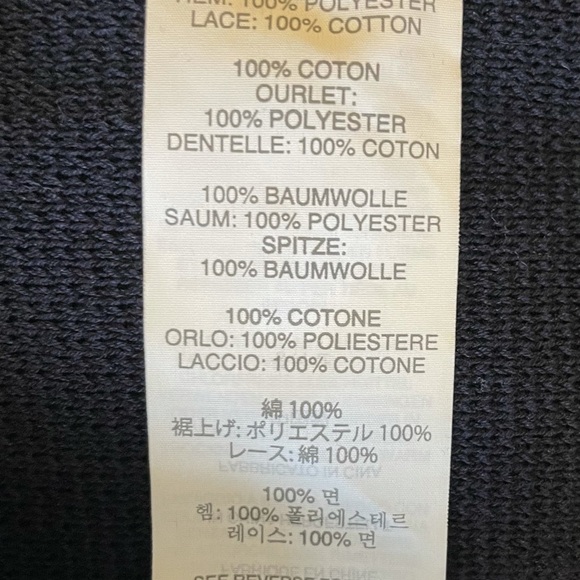 💙 J Crew size Small navy sweater 100% cotton, lace panel. Perfect condition Blue - Picture 8 of 8